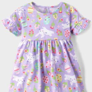 NWT The Children’s Place Baby Girls Easter Bodysuit Dress - purple